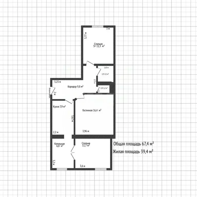 3-к кв. Адыгея, Майкопский район, Победенское с/пос, пос. Удобный ул. ... - Фото 2