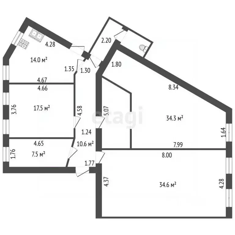 4-к кв. Санкт-Петербург Литейный просп., 61 (122.3 м) - Фото 2