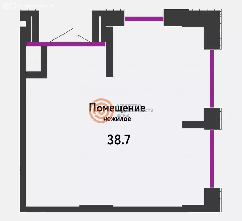 Помещение свободного назначения (38.7 м) - Фото 1