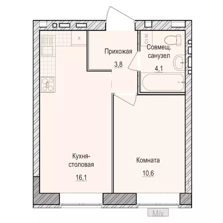 1-к кв. Удмуртия, Завьяловский район, с. Первомайский Санвилл жилой ... - Фото 1