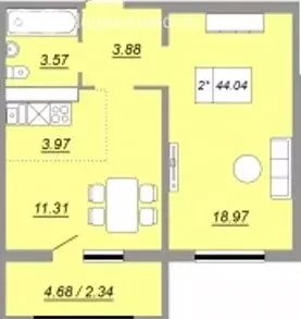 2-комнатная квартира: Оренбург, улица Юркина, 10 (44 м) - Фото 0