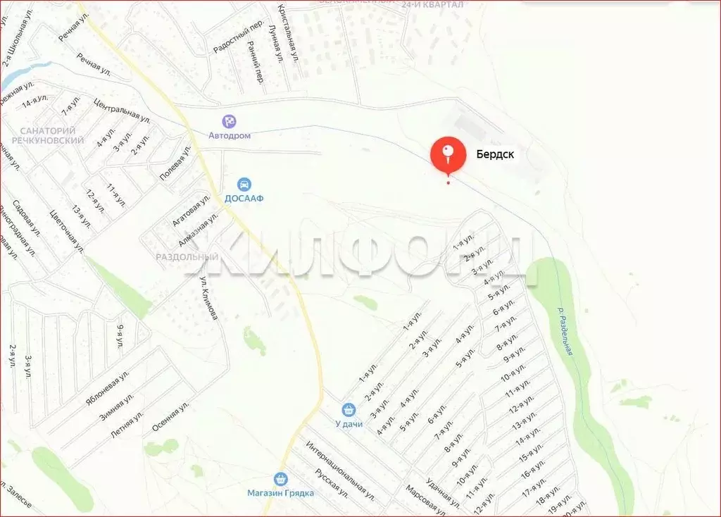 Участок в Новосибирская область, Бердск ул. Кирпичный Завод (10.17 ... - Фото 0