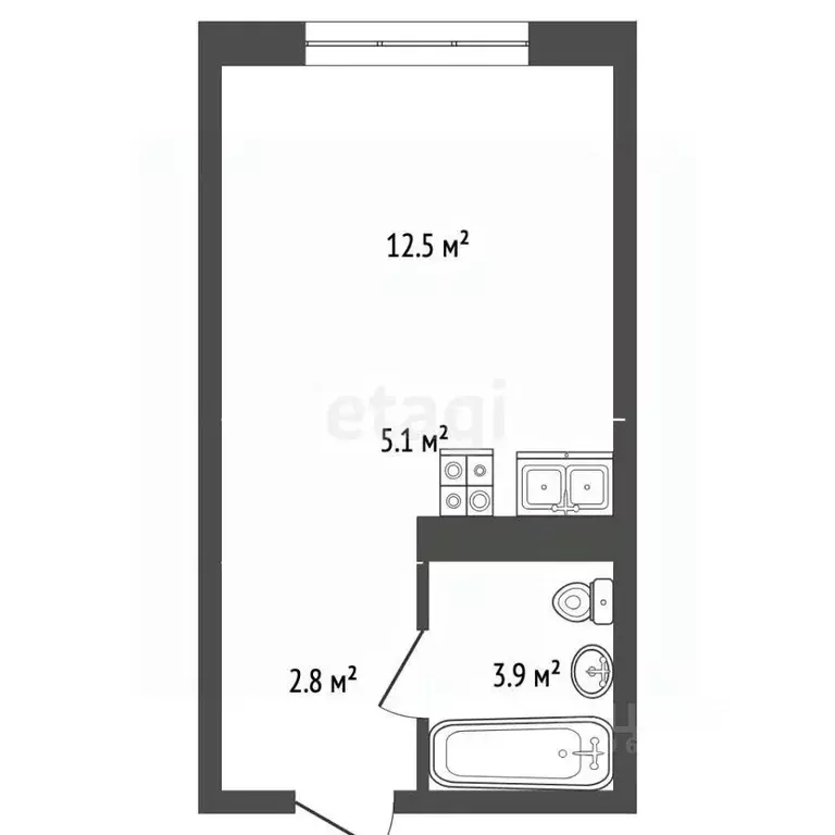 Студия Пермский край, Пермский муниципальный округ, с. Фролы ул. ... - Фото 1