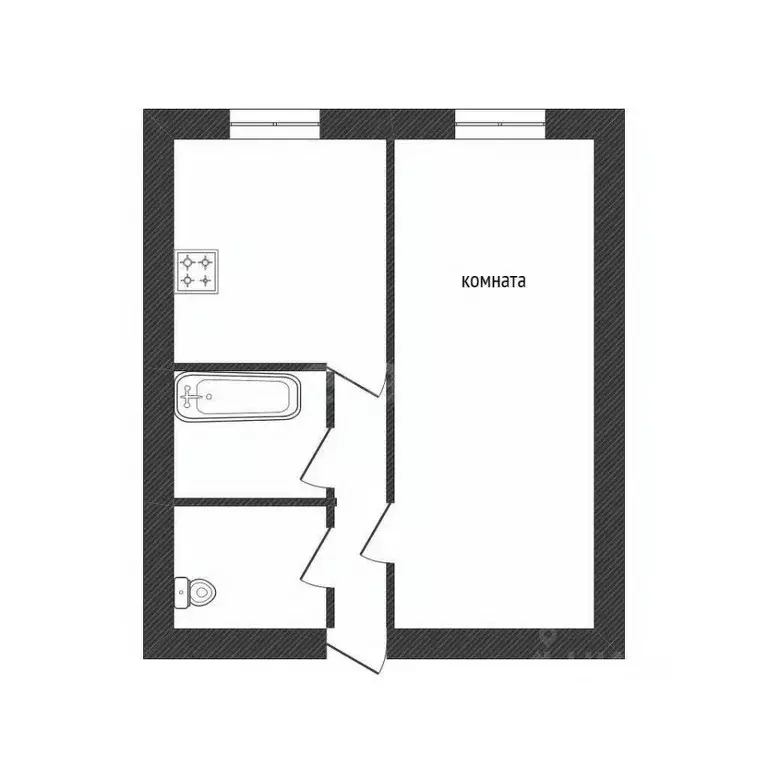 1-к кв. Ленинградская область, Волхов ул. Льва Толстого, 4 (33.0 м) - Фото 2