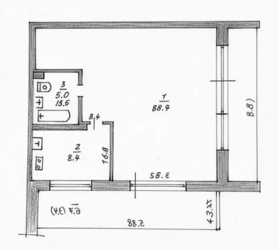 1-комнатная квартира: Казань, улица Юлиуса Фучика, 58 (33.4 м) - Фото 1
