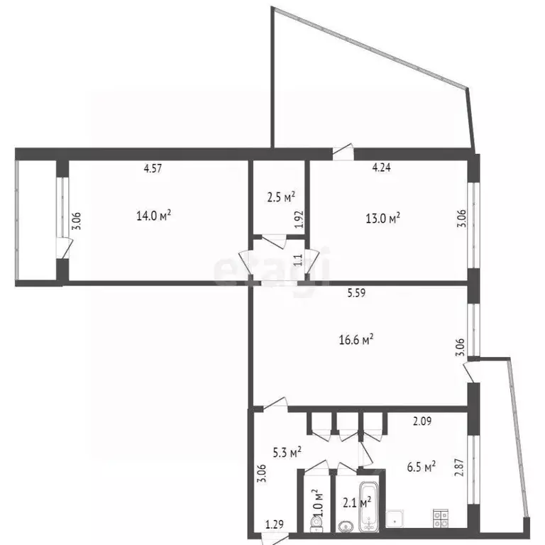 3-к кв. Мордовия, Саранск городской округ, Ялга рп ул. Пионерская, 41 ... - Фото 2