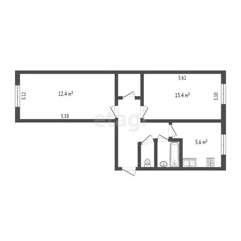 2-комнатная квартира: Петропавловск-Камчатский, проспект Циолковского, ... - Фото 1