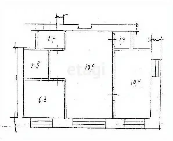 2-к кв. Башкортостан, Ишимбай Революционная ул., 21 (41.2 м) - Фото 2