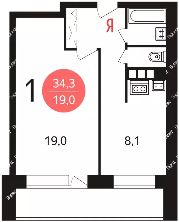 1-комнатная квартира: Москва, улица Вавилова, 44к3 (36 м) - Фото 0