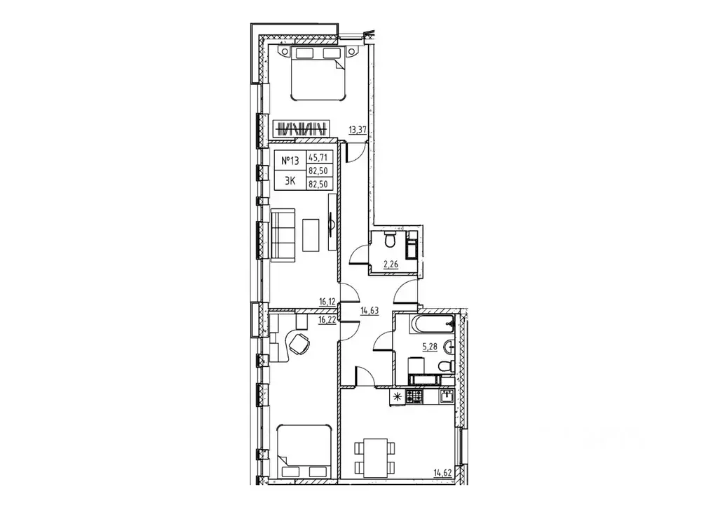1-к кв. Московская область, Дубна ул. Понтекорво (44.01 м) - Фото 1