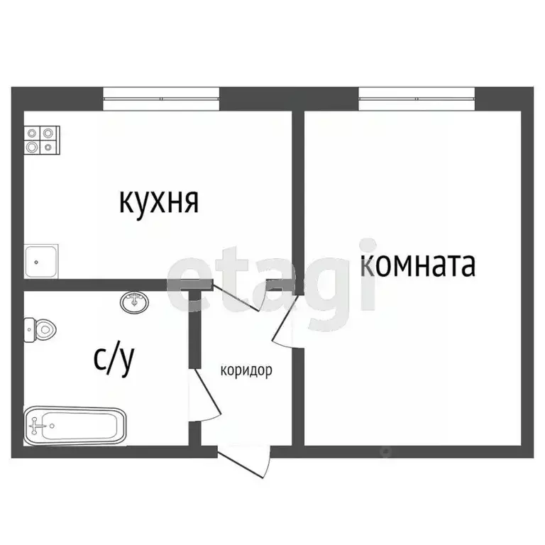 1-к кв. Ульяновская область, Ульяновск Московское ш., 39 (31.1 м) - Фото 1