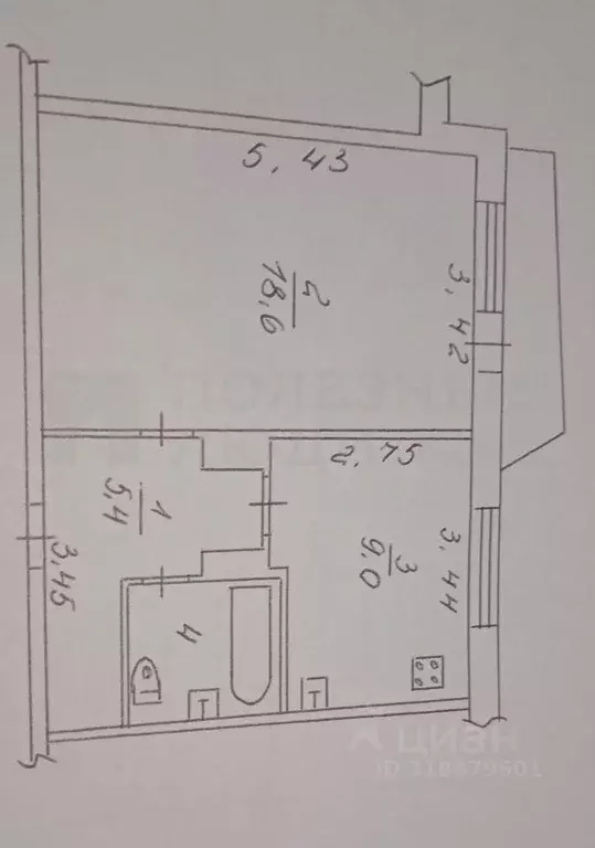 1-к кв. Новгородская область, Боровичи наб. 60 лет Октября, 1 (36.4 м) - Фото 2