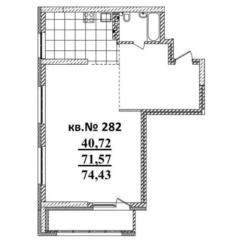 2-к кв. Новосибирская область, Новосибирск Садовая ул., 17 (74.43 м) - Фото 1