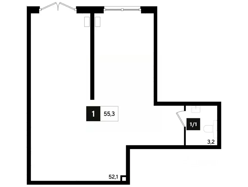 Офис в Краснодарский край, Краснодар ул. Анны Ахматовой, 6/1 (55 м) - Фото 1