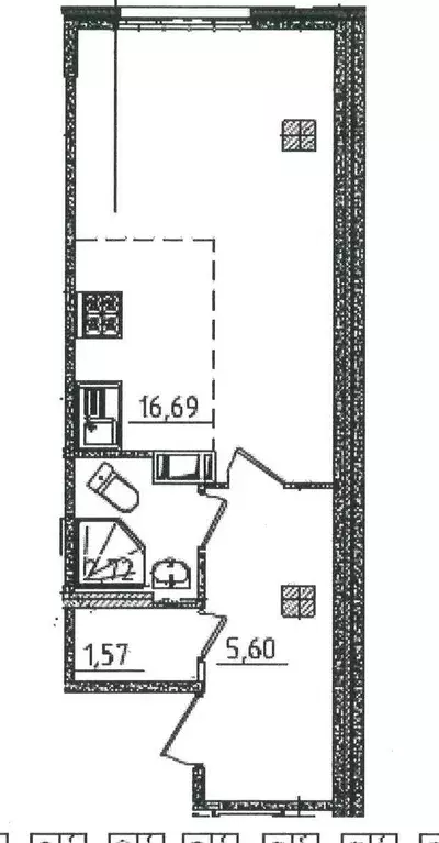 Продаётся квартира-студия, 29.6 м - Фото 1