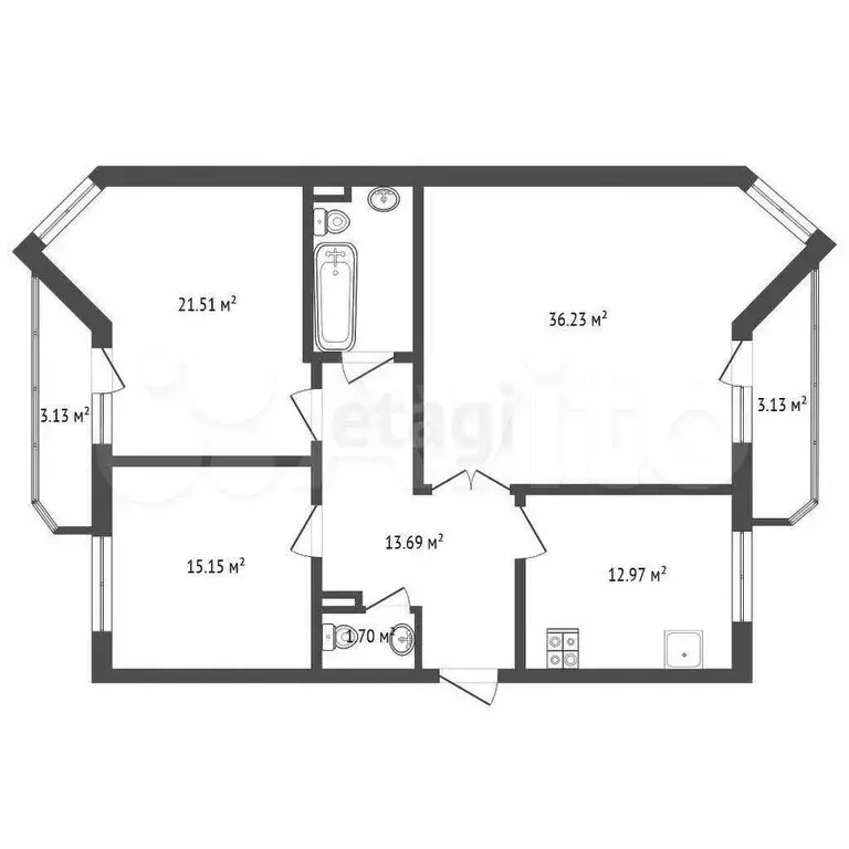 3-к. квартира, 111 м, 13/15 эт. - Фото 0