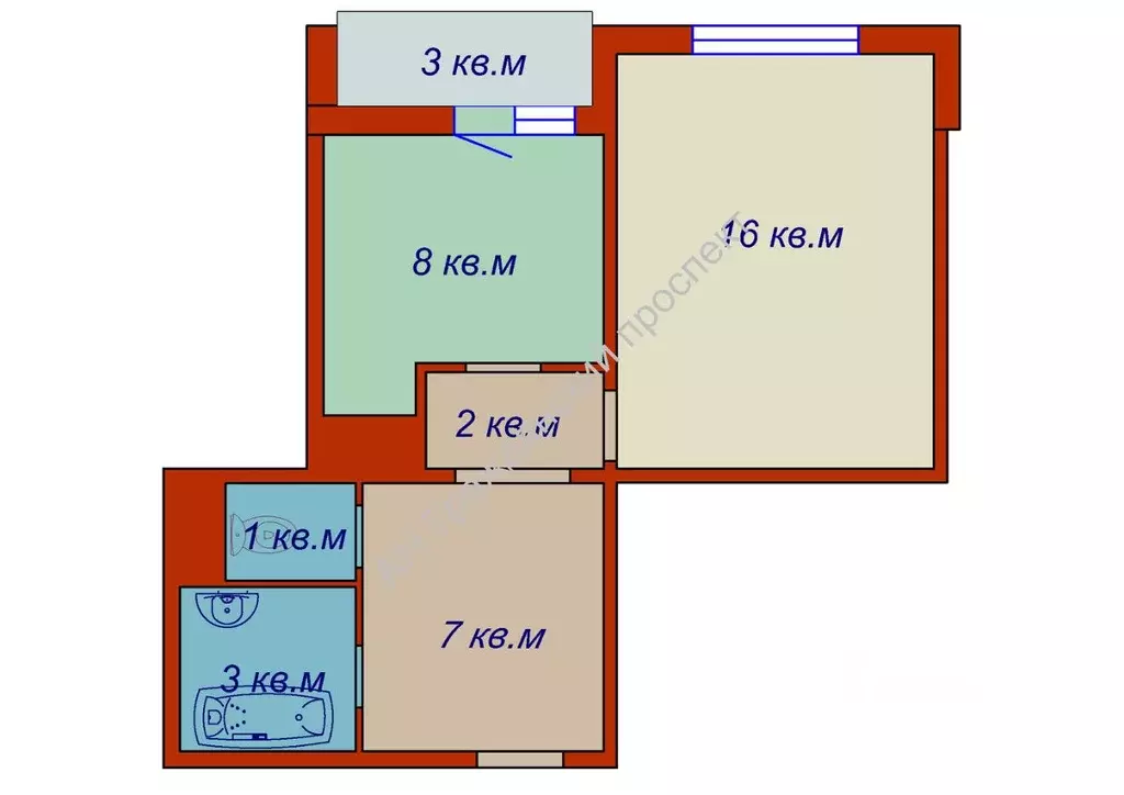 1-к кв. Санкт-Петербург дор. Муринская, 64 (39.3 м) - Фото 0