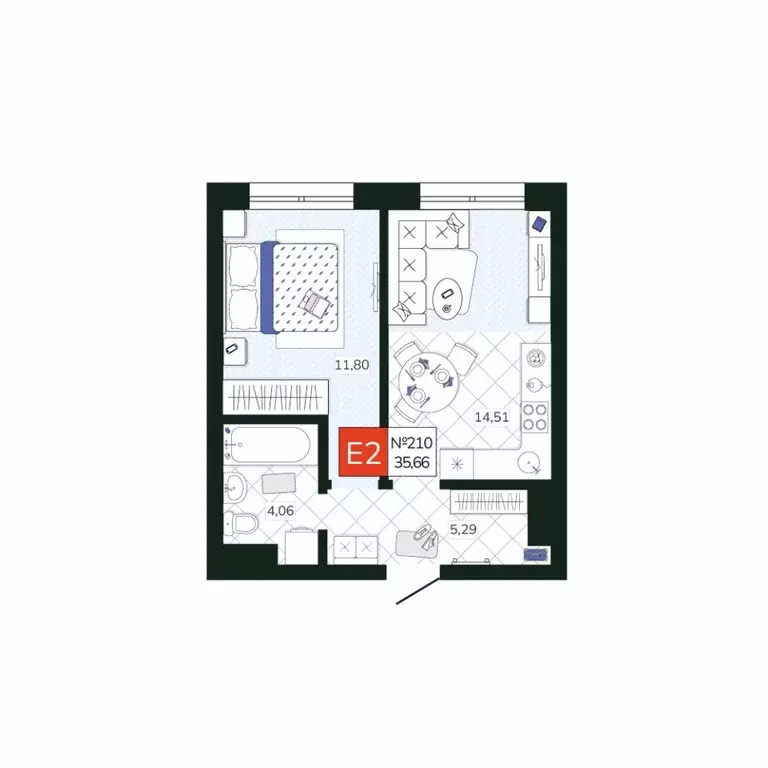 1-к кв. Тульская область, Тула Мясново мкр, Желания жилой комплекс ... - Фото 1