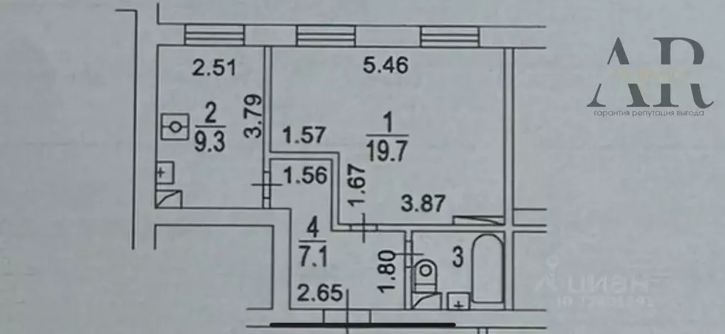 1-к кв. Москва Большая Черемушкинская ул., 40К1 (39.7 м) - Фото 1