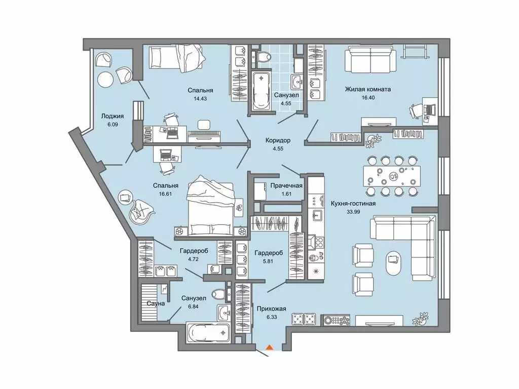 3-комнатная квартира: Екатеринбург, Косотурская улица, 1В/2 (120 м) - Фото 1