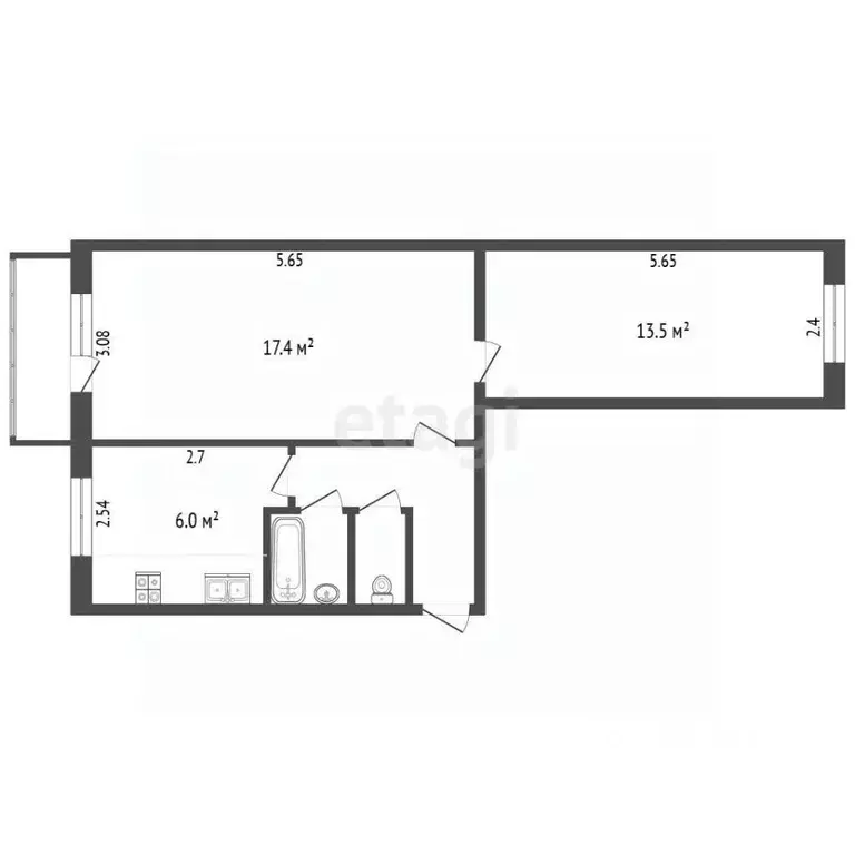 2-к кв. Калужская область, Калуга Ромодановские Дворики мкр, ул. ... - Фото 1