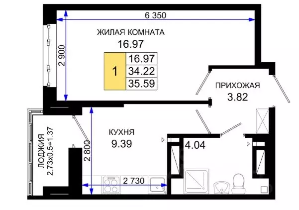 1-к кв. Ростовская область, Ростов-на-Дону Нефтекачка кв-л, Октябрь ... - Фото 0