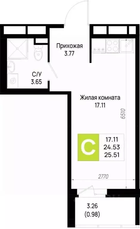 Студия Ленинградская область, Всеволожский район, Свердловское ... - Фото 1