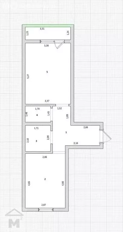 3-комнатная квартира: Абакан, улица Ивана Ярыгина, 60 (61.3 м) - Фото 1