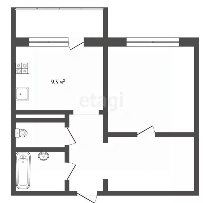 1-к кв. Тюменская область, Тюмень Широтная ул., 170к1 (43.0 м) - Фото 2