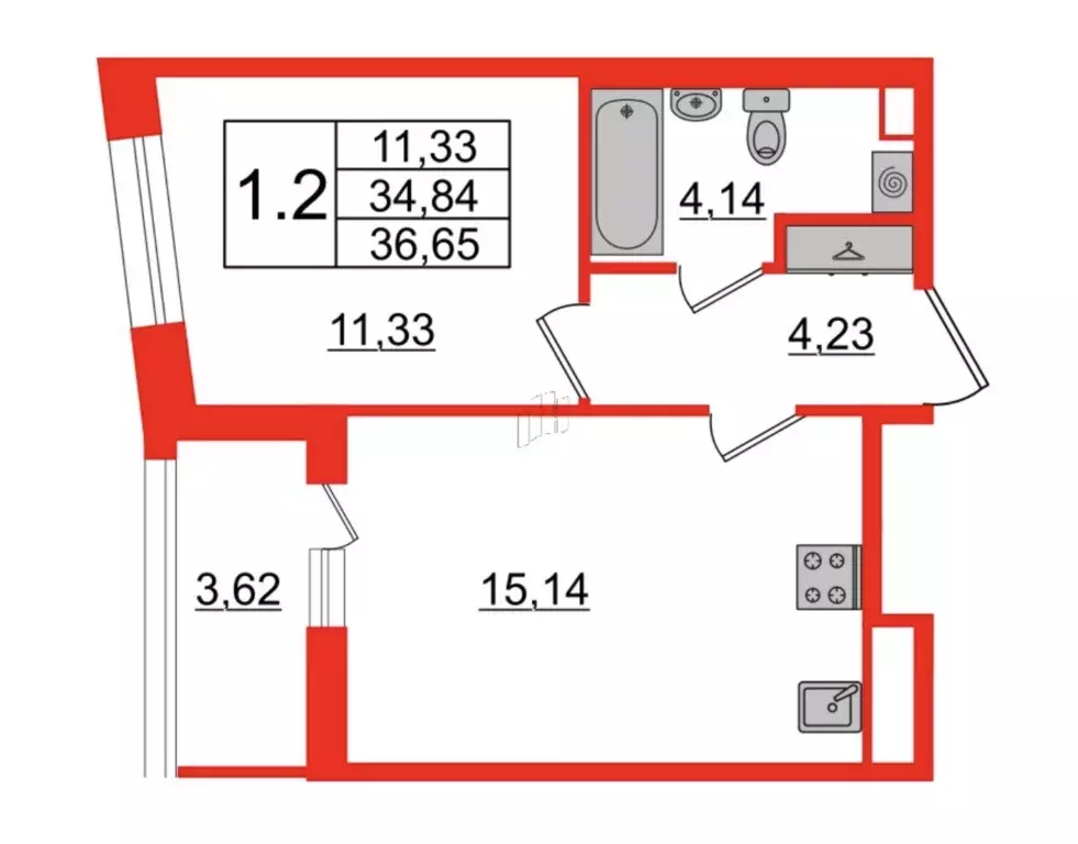 Продаётся 1-к квартира, 36.65 м - Фото 0