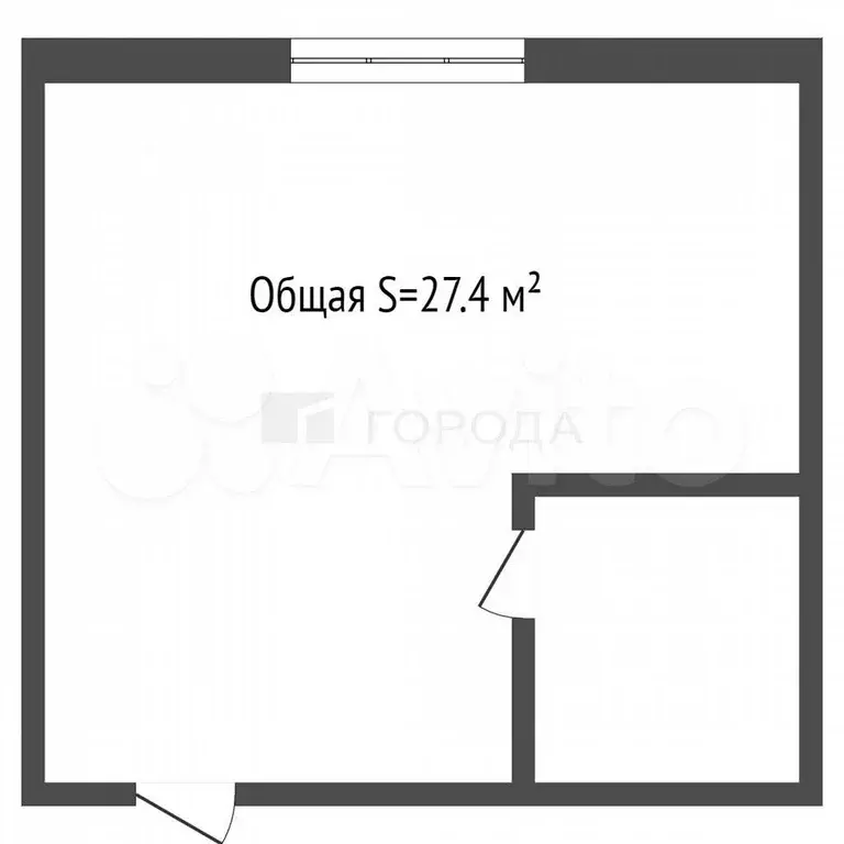 Квартира-студия, 27,4 м, 2/5 эт. - Фото 0