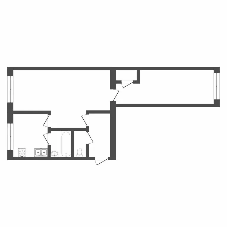2-комнатная квартира: Тюмень, Ямская улица, 112 (42.7 м) - Фото 1