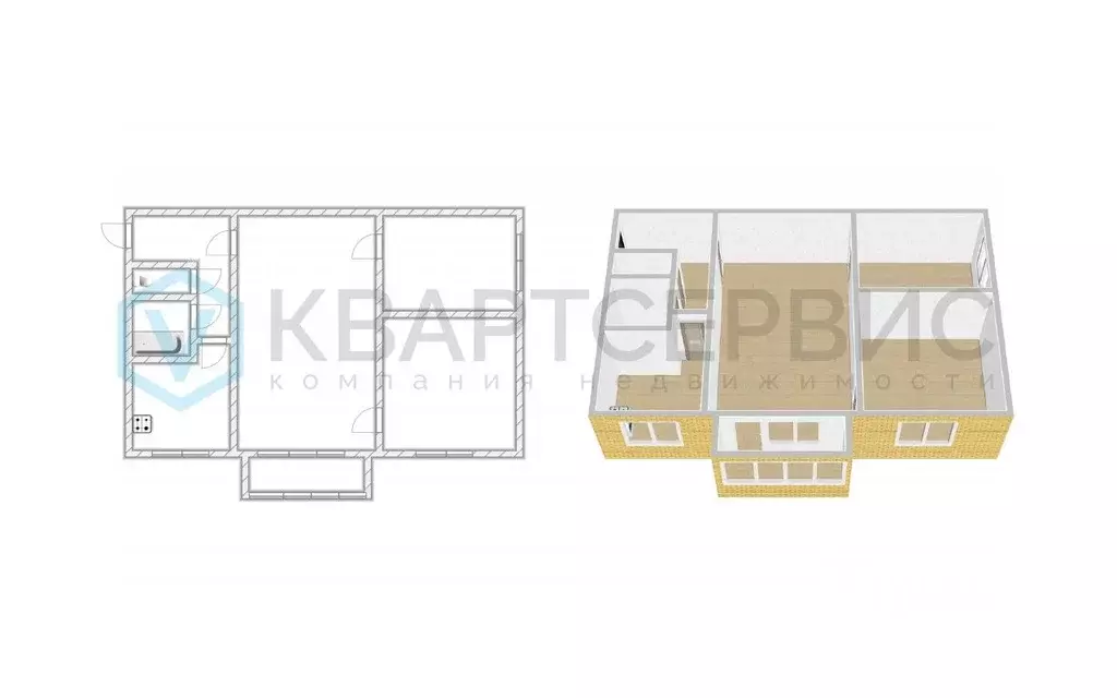 3-к кв. Омская область, Омск 2-й мкр, проезд Лесной, 3 (49.0 м) - Фото 2