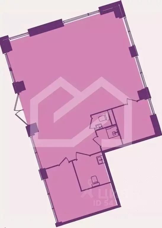 Помещение свободного назначения в Москва Пейв жилой комплекс (95 м) - Фото 2