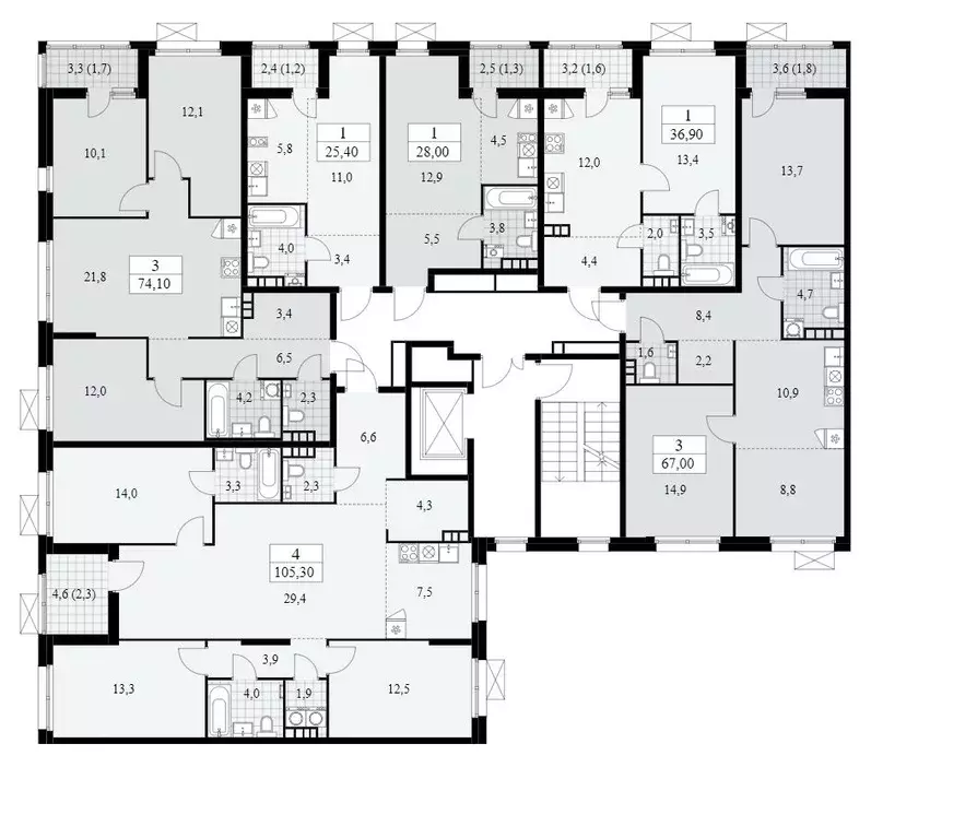 студия москва дзен-кварталы жилой комплекс, 4.3 (28.0 м) - Фото 1