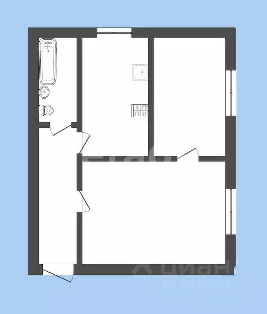 2-к кв. Смоленская область, Смоленск пос. Серебрянка, 52 (41.8 м) - Фото 1