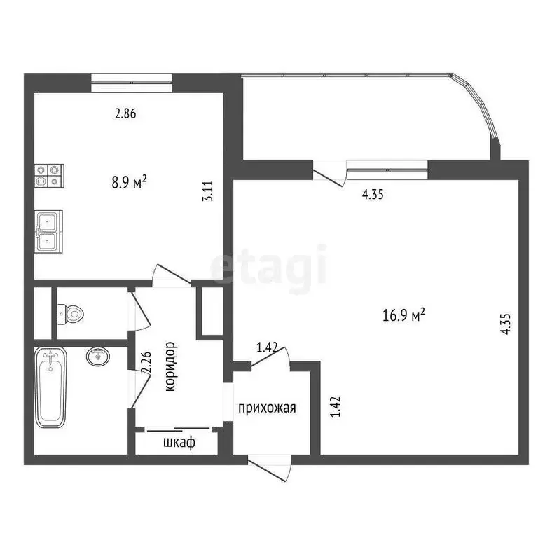 1-комнатная квартира: Пермь, улица Солдатова, 29 (34.3 м) - Фото 0