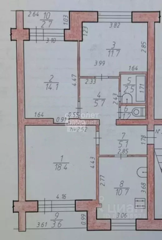 3-к кв. Калужская область, Дзержинский муниципальный округ, Товарково ... - Фото 2