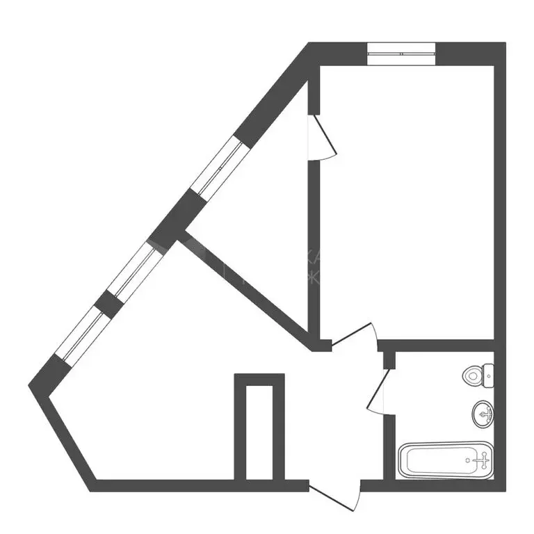 2-комнатная квартира: Тюмень, Ставропольская улица, 160/1 (39.6 м) - Фото 0