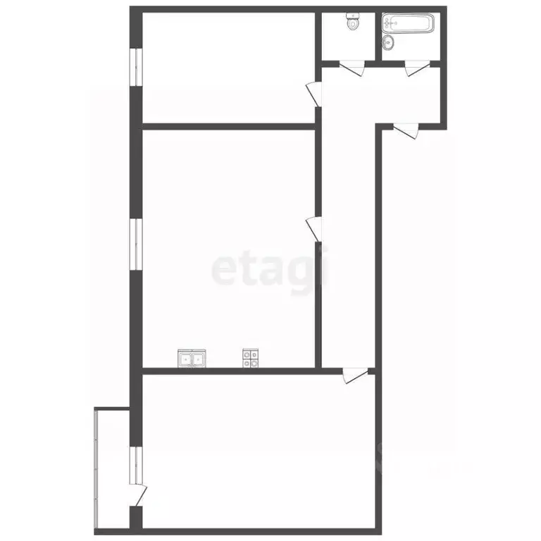 2-к кв. Забайкальский край, Чита 5-й мкр, 42 (44.5 м) - Фото 2