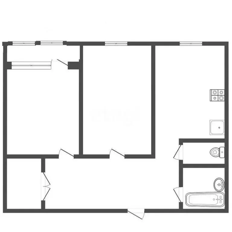 3-комнатная квартира: Щёкино, Новая улица, 15 (63.8 м) - Фото 1