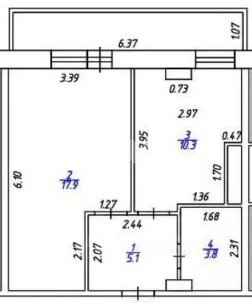 1-к кв. Удмуртия, Ижевск ул. Баранова, 96А (37.1 м) - Фото 1
