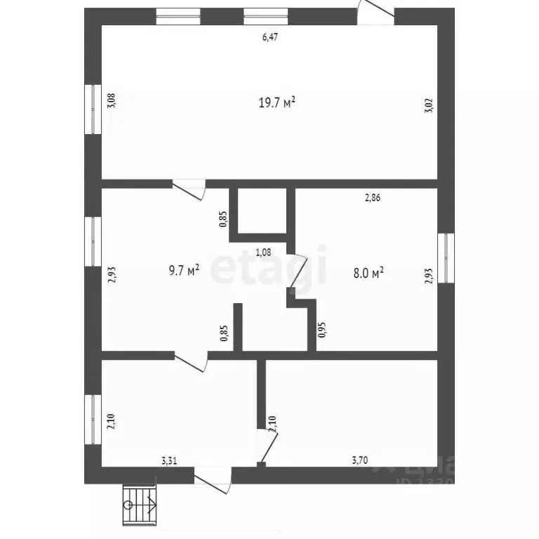 Дом в Кемеровская область, Юрга Кемеровская ул., 9 (37 м) - Фото 2