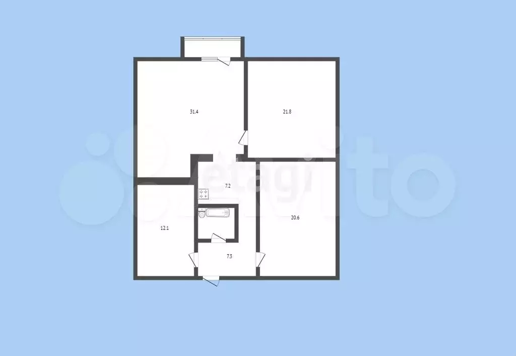 4-к. квартира, 104 м, 2/5 эт. - Фото 0