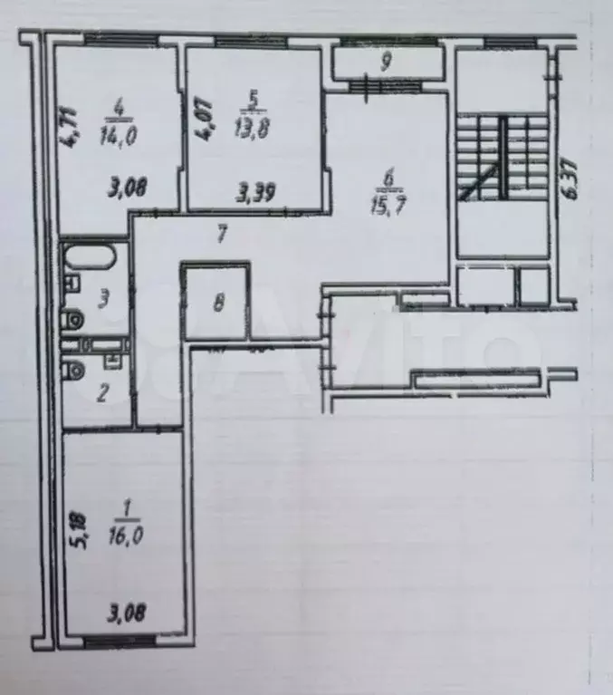 3-к. квартира, 83,8 м, 17/17 эт. - Фото 0