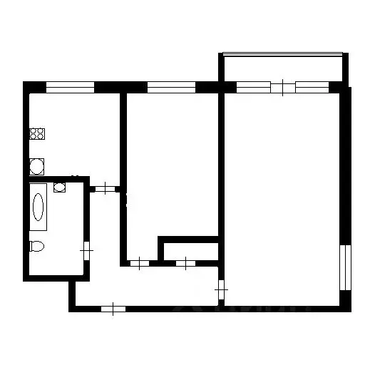 2-к кв. Москва Авиационная ул., 72К3 (53.0 м) - Фото 1