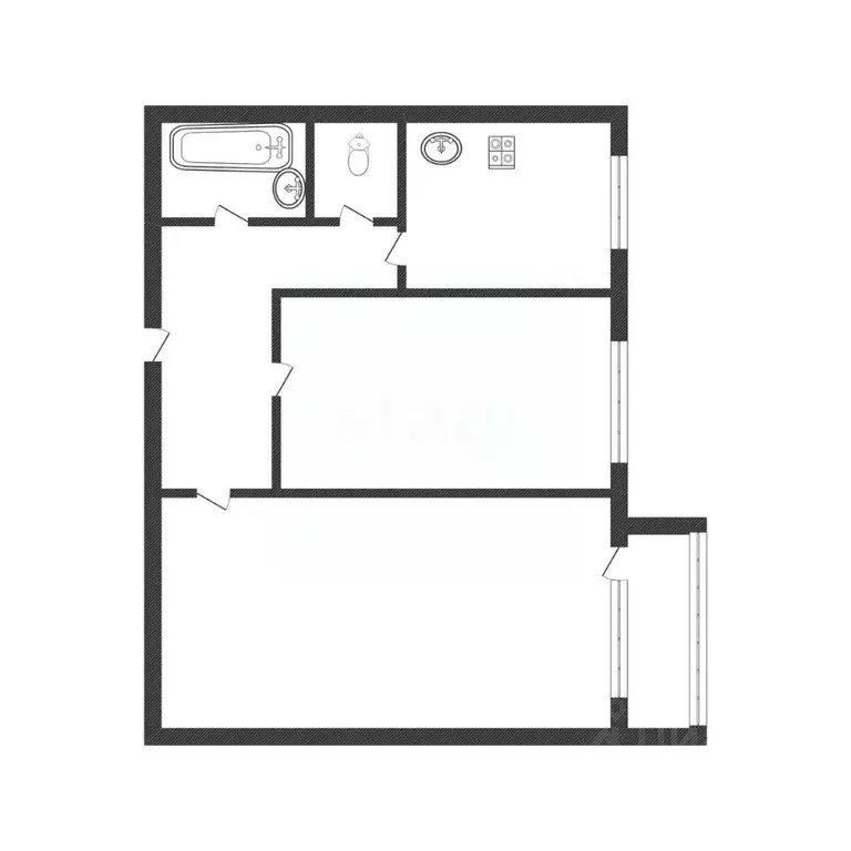 2-к кв. Смоленская область, Вязьма Московская ул., 7 (44.2 м) - Фото 2