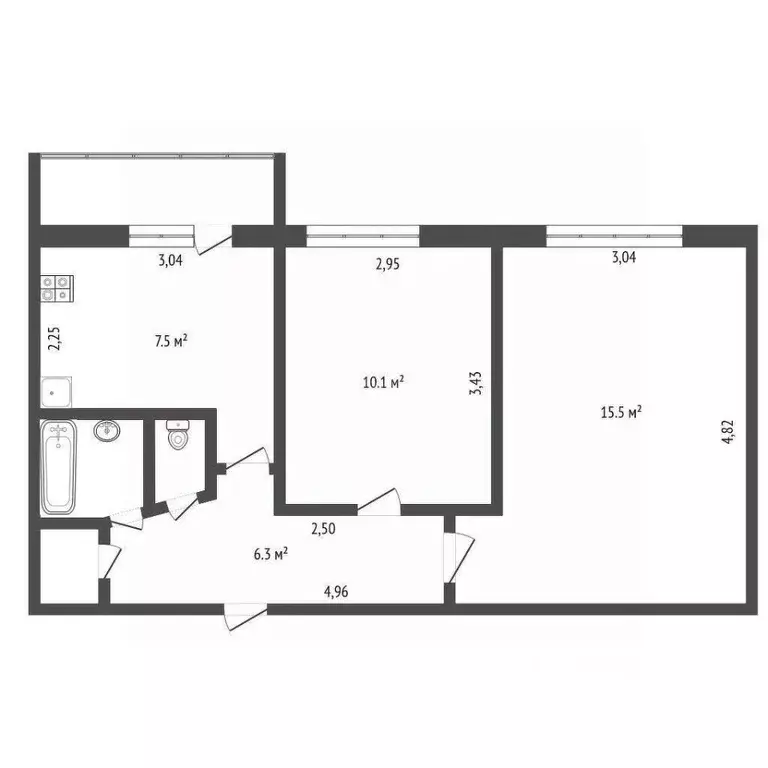 2-к кв. Удмуртия, Ижевск Союзная ул., 131 (43.4 м) - Фото 1