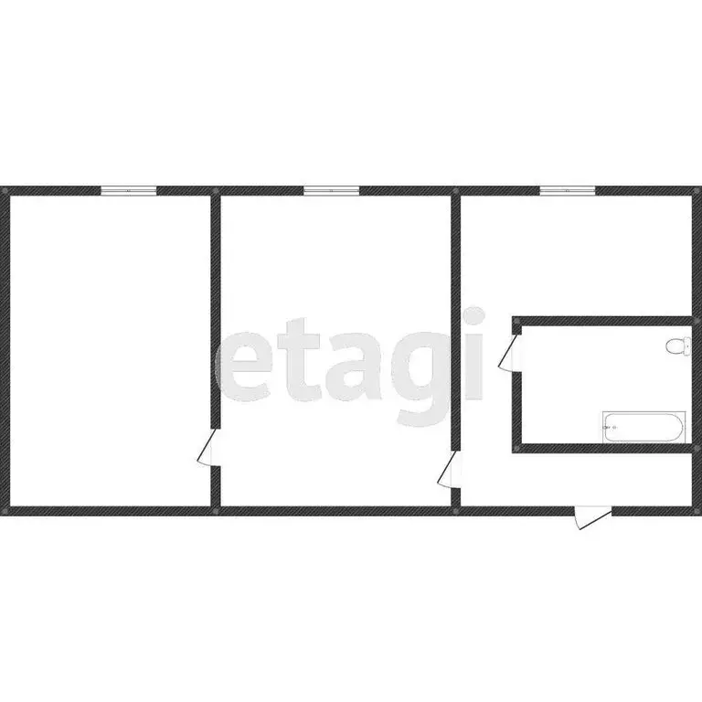 2-комнатная квартира: Миасс, улица Малышева, 52А (38.9 м) - Фото 1