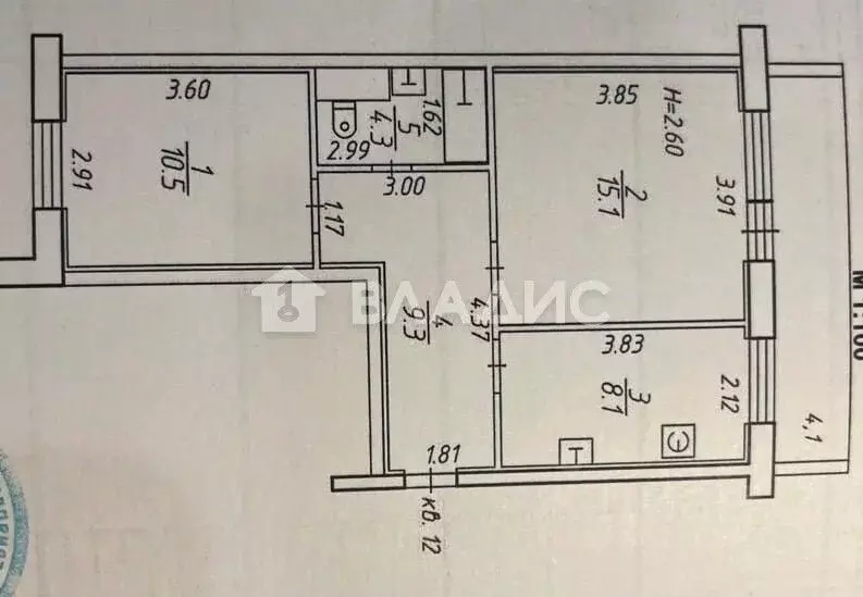 2-к кв. Карелия, Сегежа ул. Антикайнена, 17 (47.3 м) - Фото 2